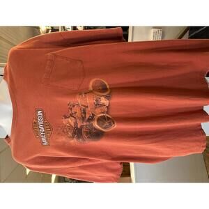 Men's Harley Davidson 3XL orange pocket t-shirt USA Uke's